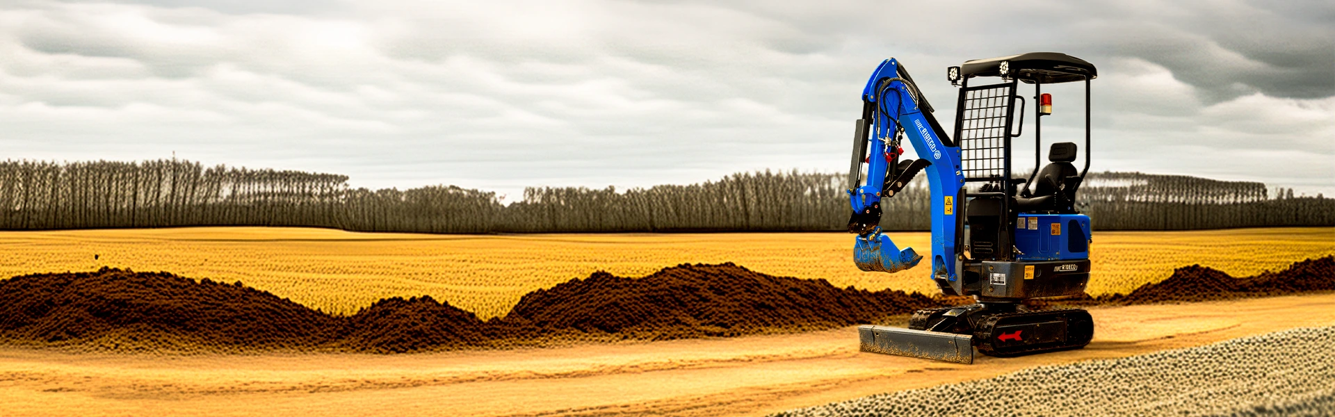 Rippa-Minibagger auf einem Feld