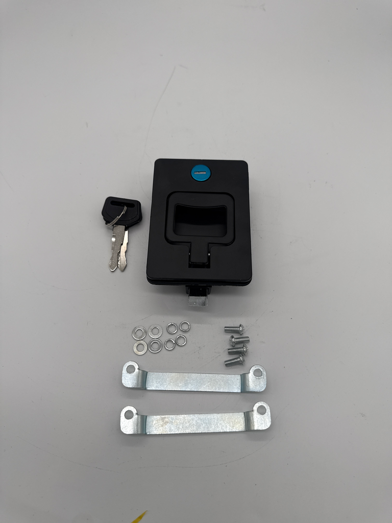 Lock / latch for rear engine cover